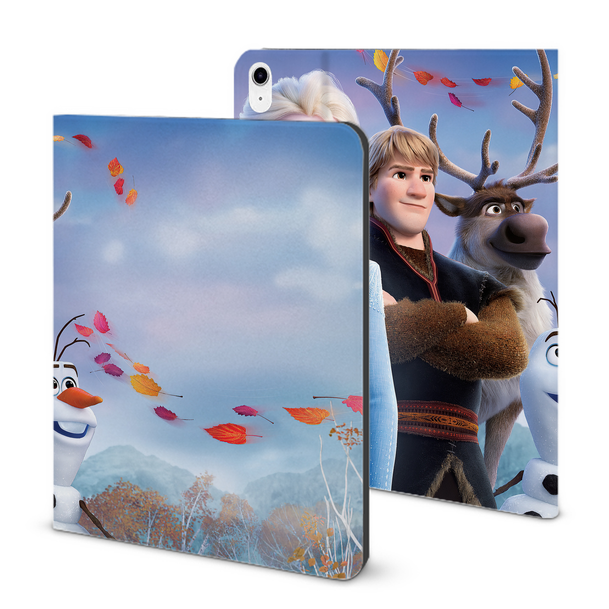 （画像用） アナと雪の女王 アンナ エルサ Frozen Anna Elsa IPad ケース ブック型 PUレザー TPU 耐衝撃 軽量 薄型 ペン収納なし 全面保護 IPad 各モデル対応